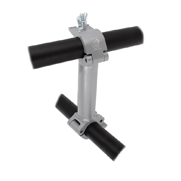 90° Pipe to Pipe Coupler, 1.000mm, silber gepulvert