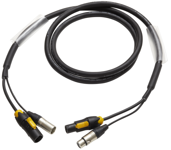 DMX/Power-Kombikabel, XLR/powerCON TRUE1, XLR3, 3 x 1,5mm² + 2 x 0,25mm², 30m