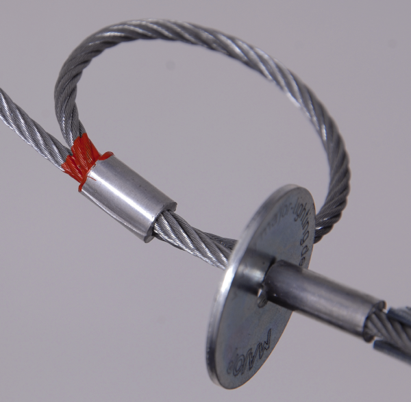 Sicherungsseil Saveking® - 5 mm - 100 cm -  60 KG  - silber