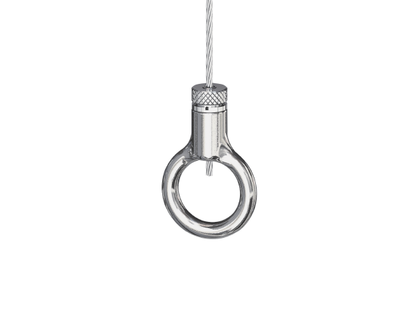Drahtseilhalter DSH 30V, mit Ring, silber