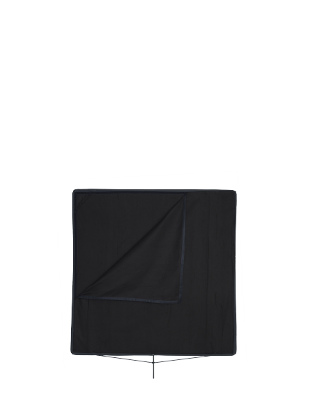 Floppy Black Bolton, Top, 48"x48" (122x122cm)
