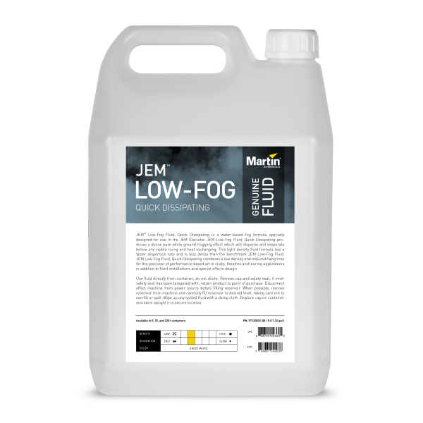 Low-Fog Fluid, Quick Dissipating