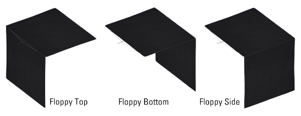 Floppy Black Bolton, Side, 24"x72" (61x182cm)