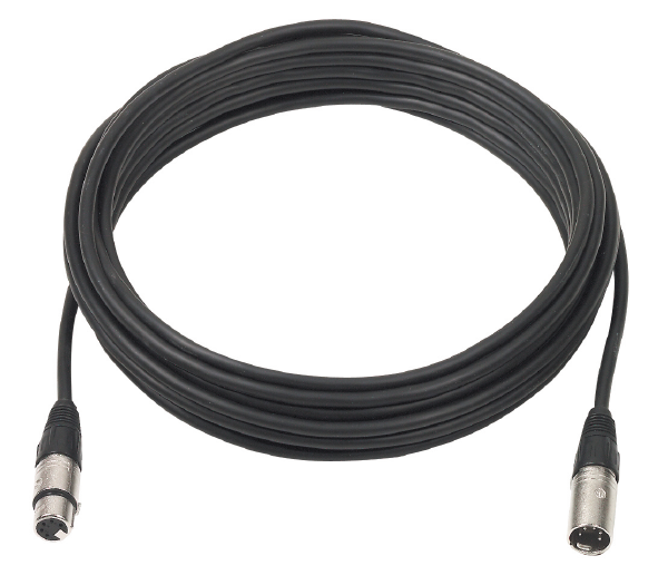 DMX-Kabel, XLR5, Wendelschirm, 0,7m