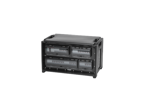 Mobile Power Distribution Cube M, CEE 63A auf 2 x CEE 32A, 3 x CEE 16A und 6 x Schuko, abgesichert mit RCD und Leitungsschutzschaltern