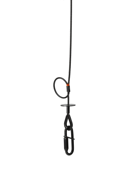 Sicherungsseil Saveking® - 4 mm - 60 cm -  40 KG  - schwarz