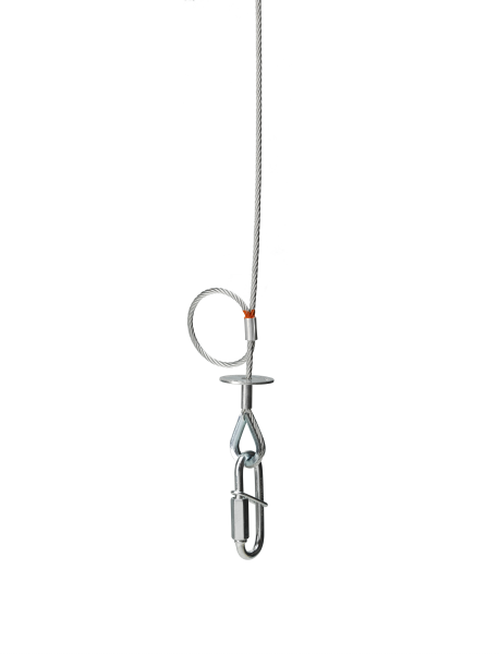 Sicherungsseil Saveking® - 3 mm - 60 cm -  20 KG  - silber