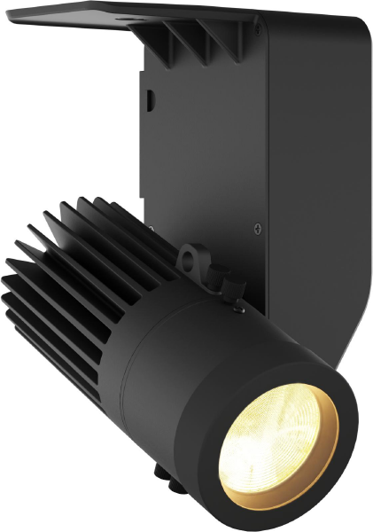 EclDisplay UN White, 25W, 4000K, schwarz, inkl. Eutrac Stromschienendapter und Datenbusoption