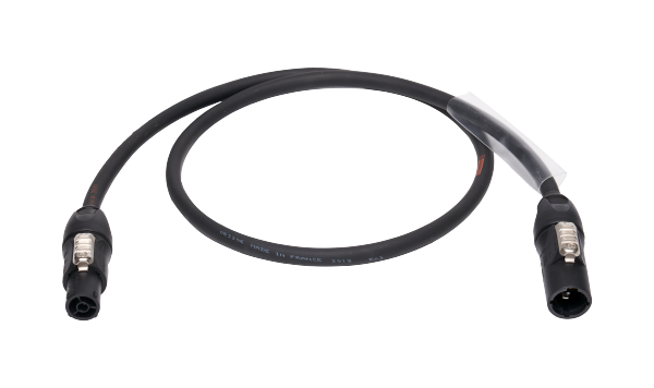 powerCON TRUE1 Verlängerungskabel, 3 x 1,5mm², 0,7m, schwarz