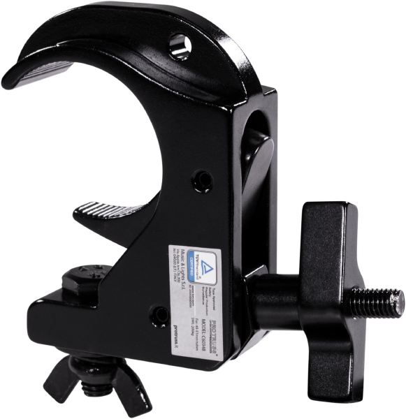 ProTruss Slim Selflock Clamp, schwarz, 200kg, 48-51mm Rohrd.