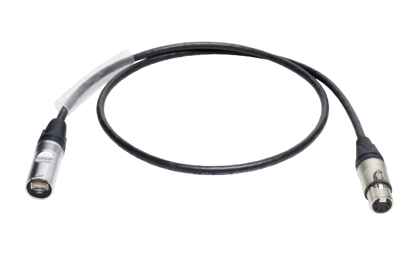 DMX-Adapterkabel, ESTA-Pin Belegung, 5-pol. female/etherCON, 1m