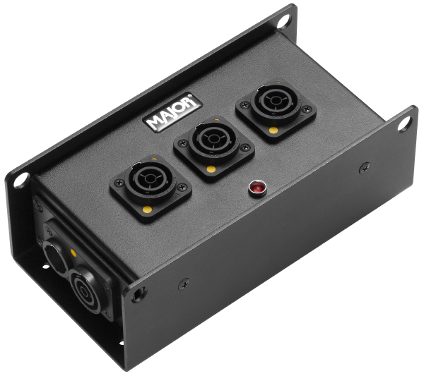 Lastverteilerbox Metall, Eingang 1 x powerCON TRUE1, Ausgang 4 x powerCON TRUE1