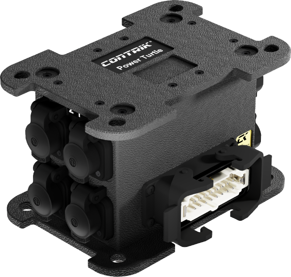 Power Turtle HAN16E, powerCON - IP65, HAN 16E In, 12x powerCON True1 Out, IP65